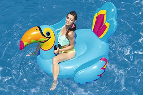  Flotador gigante de Tucán Hinchable 207x150 cm. Vista en piscina. 41126  Bestway 