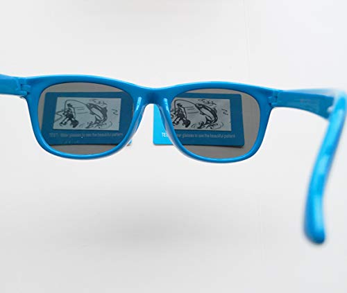 Visión a través de Gafas de sol flexibles de goma polarizadas infantiles de 3 a 10 años de edad. FOURCHEN