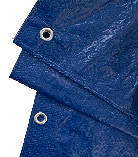 Lona de protección Universal azul/verde  3 x 6 m 90 g/m2 | Funda protectora | Lona impermeable. GardenMate