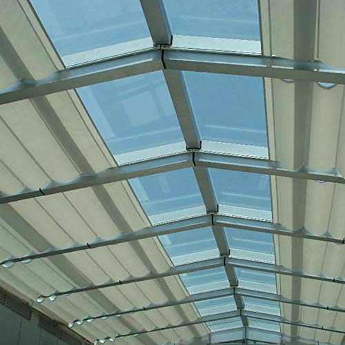 Instala en tu techo acristalado el Techo Retráctil Repuesto para Cubierta De Pérgola con Protección UV Impermeable Durable para Patio o Terraza 410GSM Poliéster, 30 Tamaños. GDMING
