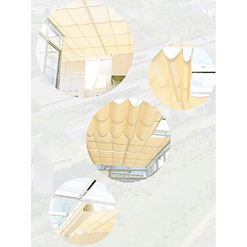 Diversos usos del Techo Retráctil Repuesto para Cubierta De Pérgola con Protección UV Impermeable Durable para Patio o Terraza 410GSM Poliéster, 30 Tamaños. GDMING
