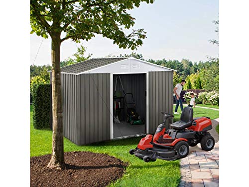 Caseta de metal para jardín, (5,29 m²) Ambiente en jardín. Habitat et Jardin