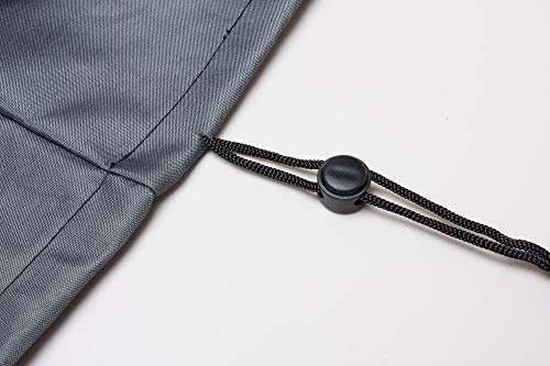 Detalle de cordón de ajuste de Cubierta rectangular para jacuzzi, protección contra el viento y los rayos UV (gris 220 x 220 x 25 cm) Hentex Cover