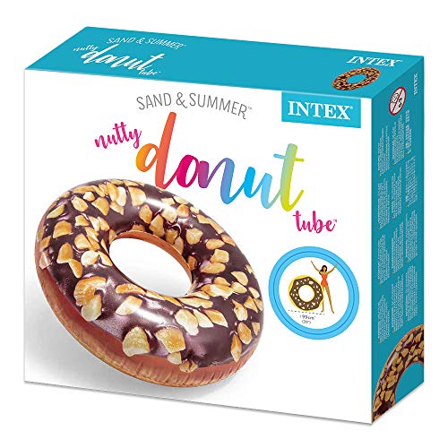 Intex 56262NP - Rueda hinchable Donut chocolate 114 cm diámetro. Packaging