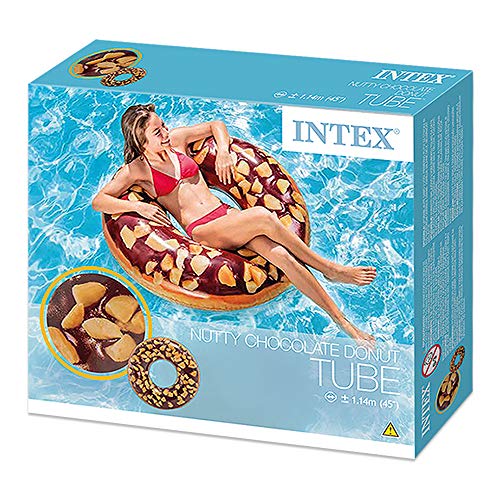 Intex 56262NP - Rueda hinchable Donut chocolate 114 cm diámetro. Packaging