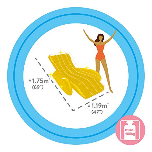 Sillón Hinchable para la piscina color dorado con Posavasos. 56803EU - Intex