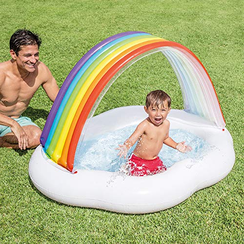 Piscina bebé Toldo Arcoiris 57141NP - Intex. Ambiente