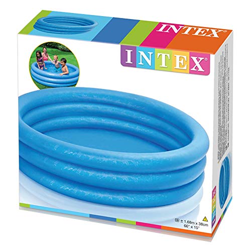 Piscina hinchable 3 aros azul 168 x 38 cm, 581 litros 58446NP - Intex