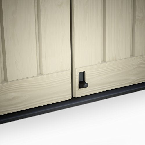 Cobertizo de Jardín Exterior Store It Arc, Capacidad 1200 litros, 146 x 82 x 120 cm. Color topo y beige. Pestillo inferior. Keter | maxjardin