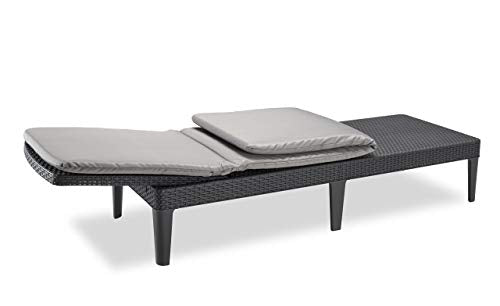 Tumbona Keter Jaipur color grafito detalle cojín