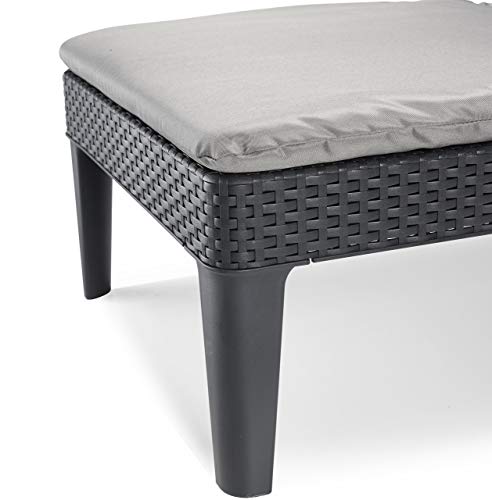 Tumbona Keter Jaipur color grafito, detalle