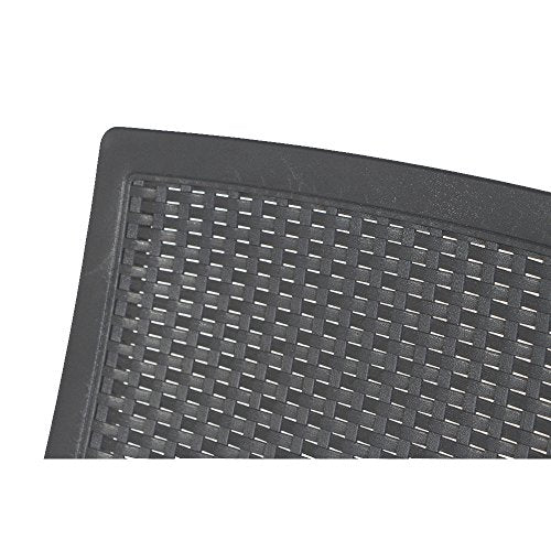 Detalle de respaldo rattán de la Silla reclinable de jardín y exterior Montreal diseño de rattán, Color grafito. Keter