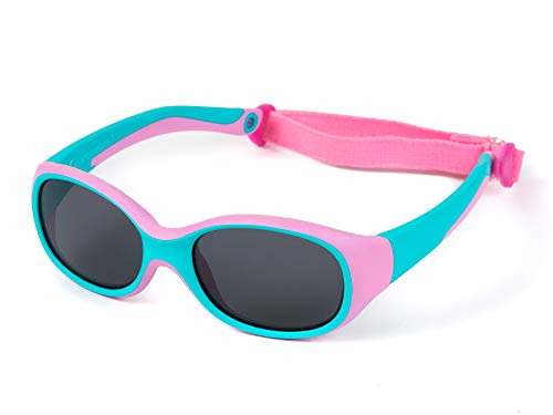 Gafas de Sol SUPER FLEXIBLES de GOMA infantiles desde 2 Años. Sin BPA. Irrompibles. Banda Ajustable y Extraíble. Protección UV400 Y UVB. OUTDOOR. Kiddus