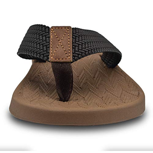 Chanclas para Hombre para Verano en Playa o Piscina muy Comodas de Goma. Vista frontal. KuaiLu