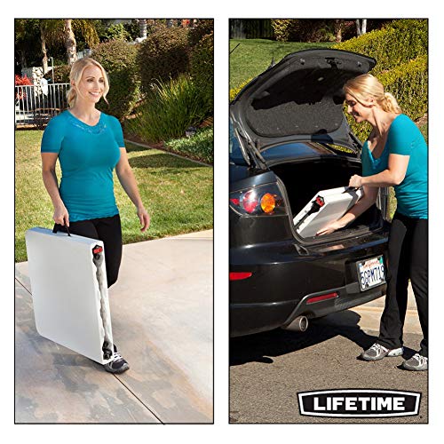 Plegable y transportable. Mesa plegable en maleta multiusos ultrarresistente, UV100, 122x61x56 - 91,5 cm. 4428 LIFETIME