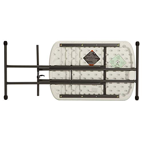 Vista posterior plegada de la Mesa plegable multiusos ultrarresistente 66x46x61/66/71 cm UV100. 80251 LIFETIME