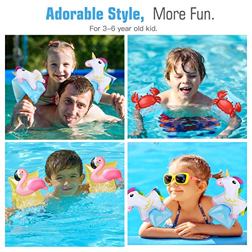 HeySplash Manguitos Acuáticos Flotadores de Brazo para Niños de 3 a 6 años, Cangrejo Azul | maxjardin