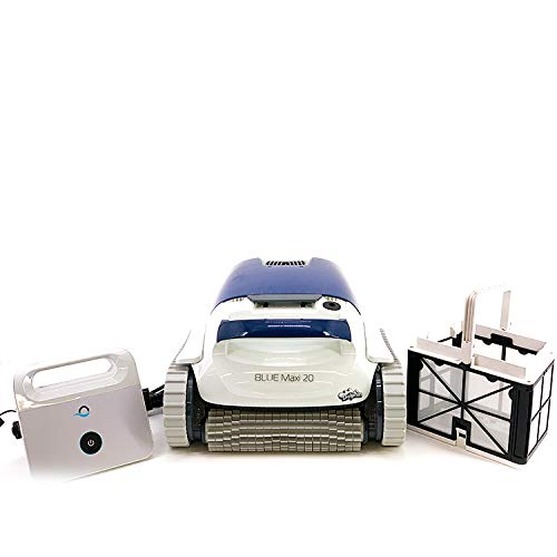 Robot Limpiafondos automático para Piscinas Blue Maxi 20, Fondo y Paredes. Set de producto con accesorios. Dolphin Maytronics