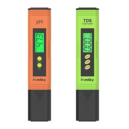 Medidor Digital PH y TDS Temperatura EC 4 en 1, Probador de la Calidad del Agua con Rango de Medida de 0-14 pH, 0-9999ppm Calibración Automática. Homtiky | maxjardin