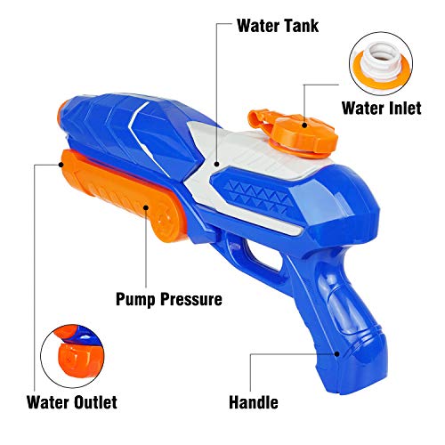 Pistola de Agua de Juguete con Potente Chorro de Agua y Alcance de 10 m Water para Fiestas de Verano al Aire Libre, Capacidad de 650 ml MOZOOSON