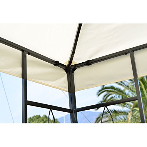 Cenador Carpa 3x4x2.65m, Protección UV, Repele el agua, Acero galvanizado. Detalle de estructura. Outsunny
