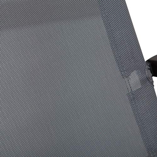 Detalle de tejido del respaldo de Comedor para Jardín o interior con 4 Sillas y 1 Mesa Plegables. Muebles de Exterior para Terraza y mesa con Orificio para Sombrillas. Outdoor. Outsunny