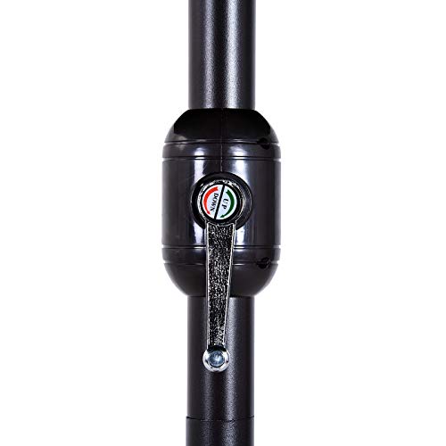 Manivela del Parasol Sombrilla Doble Tela de Poliéster Protección Solar UV 4.6x2.7x2.4m Gris. Outsunny