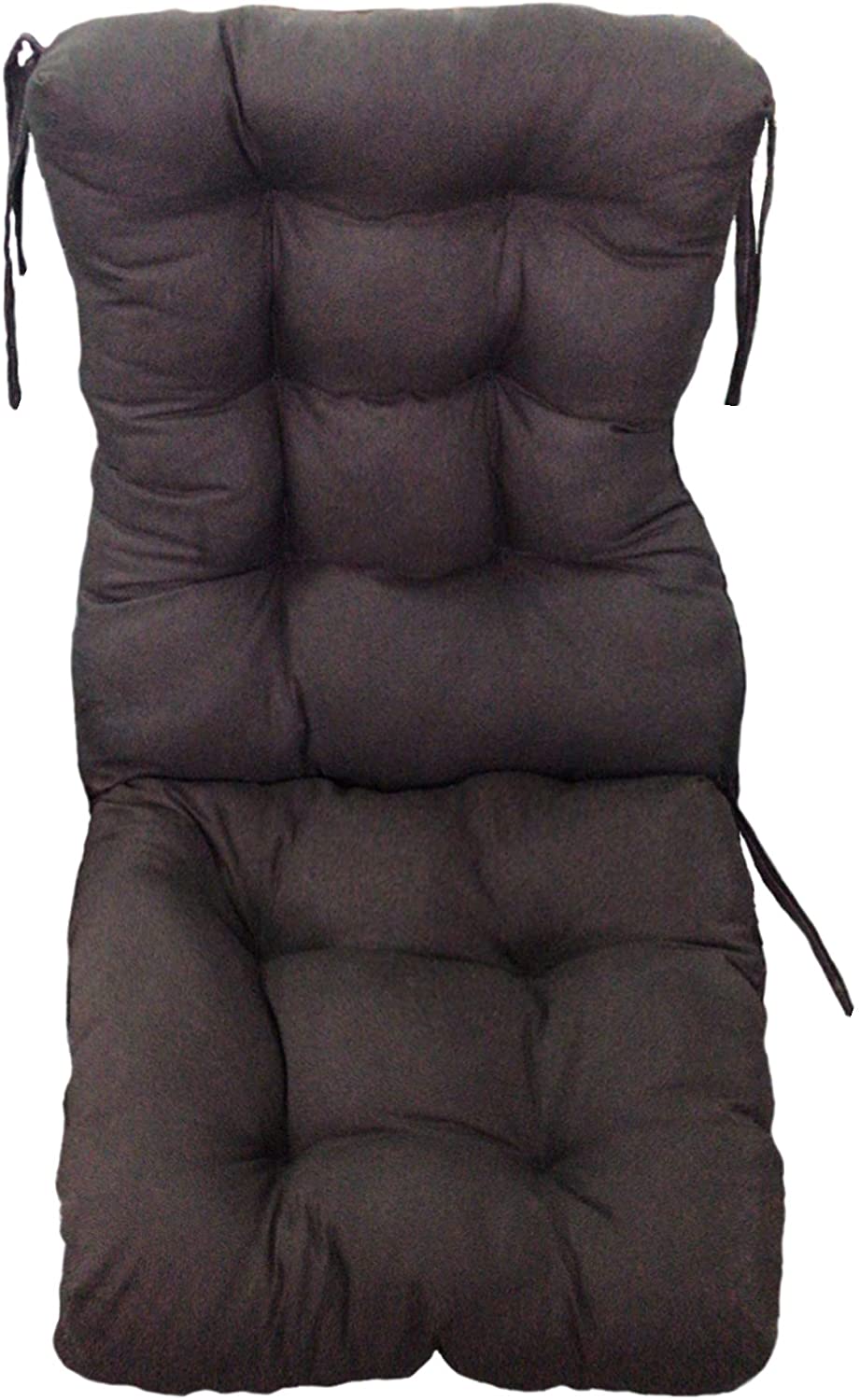 Vista frontal del modelo gris del Pack 2 Cojines con Respaldo Acolchados para Sillas de Interior y Exterior (Beige). Cisne 2013