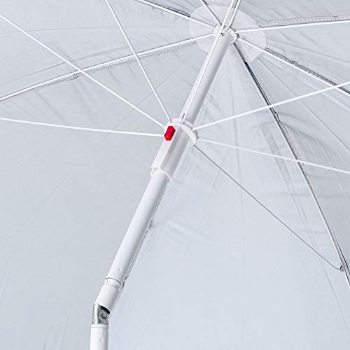 Estructura de varillas del Pack sombrilla de Playa antiviento de Ø 220 cm Azul de Acero y Fibra Vidrio, con Soporte. LOLAhome | maxjardin