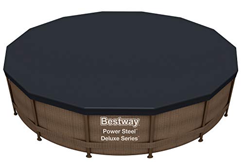 Piscina Steel Deluxe de 427 x 107 cm, Bomba de Filtro Skimatic 58462 (2.574 l/H), Cartucho 58012 (III). Incluye: Escalera de Seguridad.【13.000 litros】Bestway | maxjardin