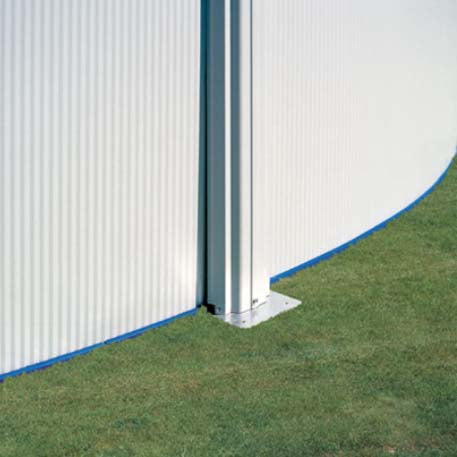 Detalle de Piscina Elevada Ovalada Bora Bora, Acero Blanco, 610 x 375 x 120 cm 【30.000 litros】 Gre KITPROV613