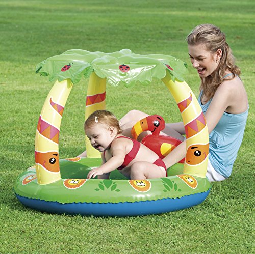 Piscina Hinchable Infantil con Parasol Friendly Jungle. Bestway | maxjardin