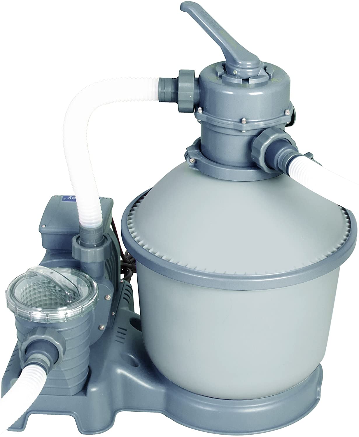 Set de Piscina Rectangular de Estructura de Acero, Gris Claro, con Bomba de Filtro y Accesorios. 549 x 274 x 122 cm. 【14.500 litros】Bestway