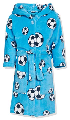 Playshoes Fleece-Bademantel Fußball Albornoz, Azul Original, 134/140 para Niños