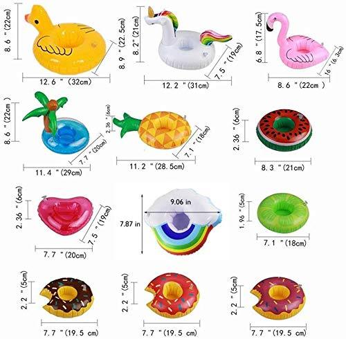 Posavasos Flotadores para Piscina Set 15 Piezas con 1 Bomba de Aire. Hot Tub Luau Party. Linda & Gran Flotabilidad Amaza | maxjardin