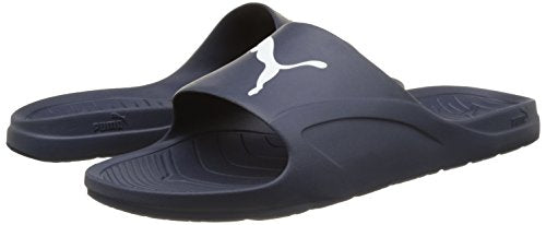 Vista general de las Chanclas Deslizantes Unisex-Adulto, Azul (Peacoat/White), 44.5 EU. Divecat. PUMA