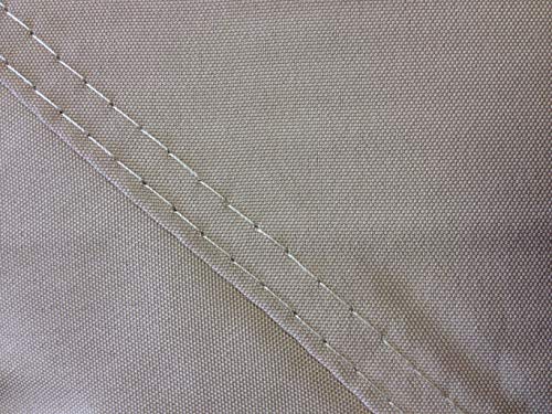 Detalle refuerzo doble costura en lona de la lona de repuesto para pabellón de jardín 3 x 3 m Beige. QUICK STAR