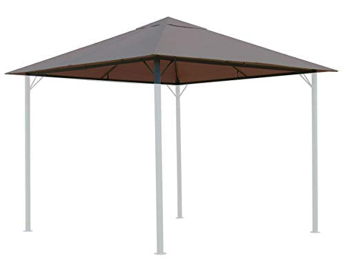 Techo de repuesto para Gazebo de jardín 3x3m Gris-beige. QUICK STAR