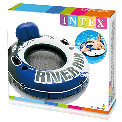 Rueda hinchable 135 cm diámetro azul. River run. Intex 58825eu