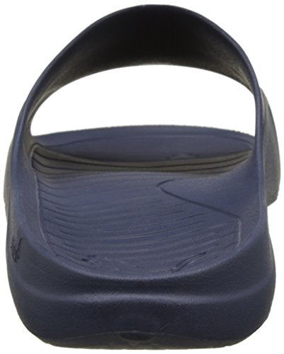 Vista posterior de las Chanclas Deslizantes Unisex-Adulto, Azul (Peacoat/White), 44.5 EU. Divecat. PUMA