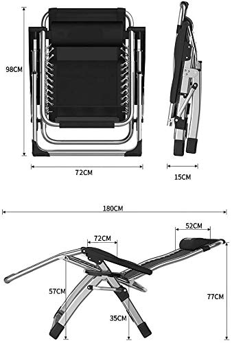 Medidas de la tumbona reclinable EXTRA ANCHA y ROBUSTA para descansar al Aire Libre con Gravedad Cero, con portavasos, respaldo Ajustable, con Cojines extraíbles que soporta hasta 200 kg. DQCHAIR