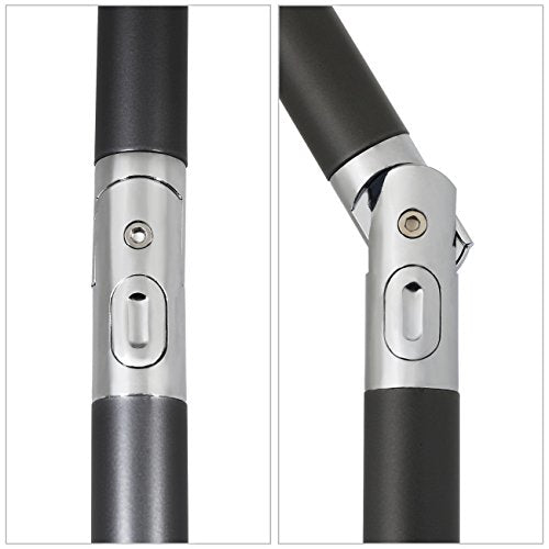 Detalle de la articulación de inclinación de la Sombrilla de playa Ø 200 cm para terraza y jardín, color verde, Protector Solar UV25+. Sekey®