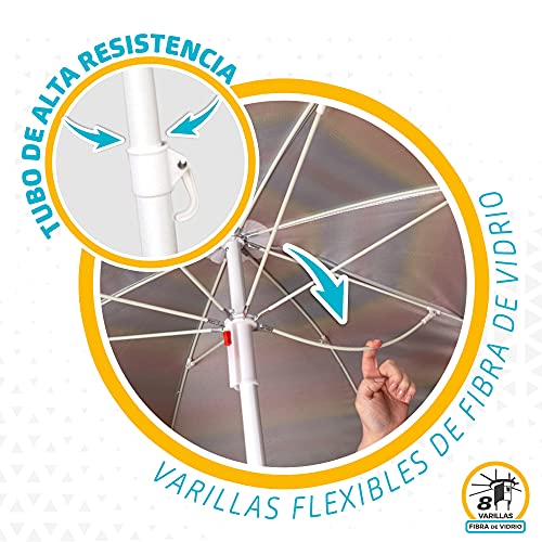 Tubo de alta resistencia y varillas flexibles  de fibra de vidrio de la sombrilla de playa Beach Aktive