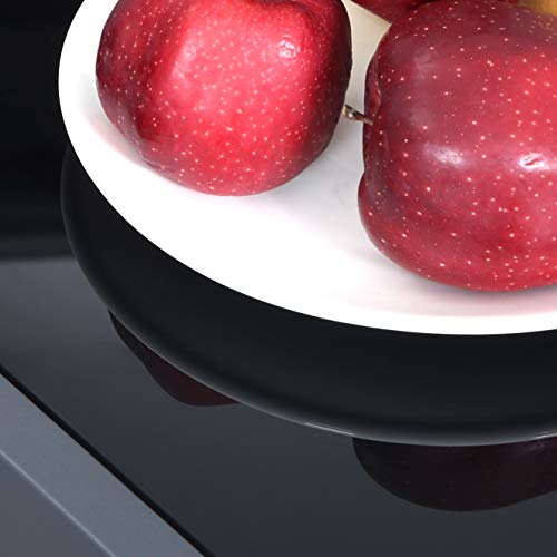 Detalle de tablero de la Mesa Cuadrada de Jardín o Patio para Picnic al Aire Libre, con Tapa de Cristal Templado y Marco de Aluminio, 85 x 85 x 73 cm, Gris GPT08GY. SONGMICS