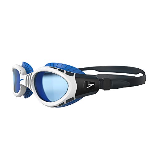 Gafas de Natación, unisex, Blanco/Azul, Talla Única. Futura Biofuse Flexiseal  Speedo