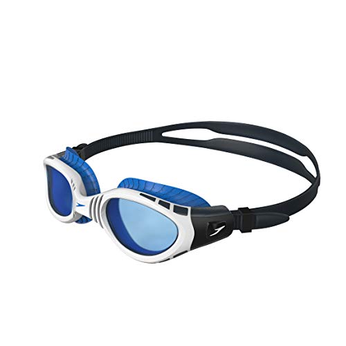 Gafas de Natación, unisex, Blanco/Azul, Talla Única. Futura Biofuse Flexiseal  Speedo