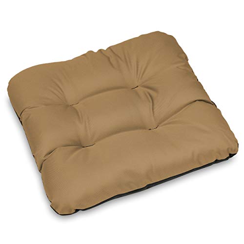 Juego de 6 Cojines de Asiento de Silla 45x45 cm para Interior y Exterior Cómodos e Impermeables para Muebles de Jardin, Terraza o Suelo - Beige. SuperKissen24.