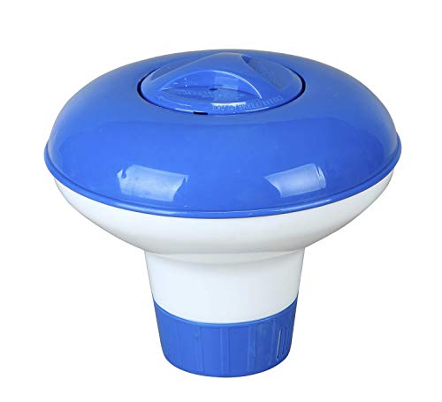 Clorador Flotante para pastillas de 20 grs, Especial Mini Piscinas / Spas. Con regulador de dosificación. Vista general. Tamar