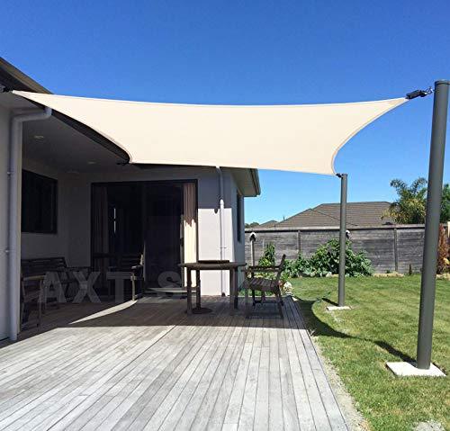 Toldo Vela  2x3 m, protección UV y HDPE Transpirable, Color Beige. AXT SHADE | maxjardin