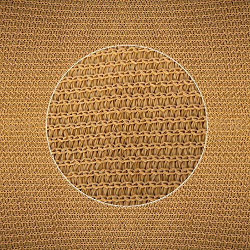 Detalle del tejido del Toldo Vela 2x3 m. Transpirable, Protección UV, color Arena. Patio Shack